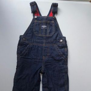 Jean overalls. 12 months,